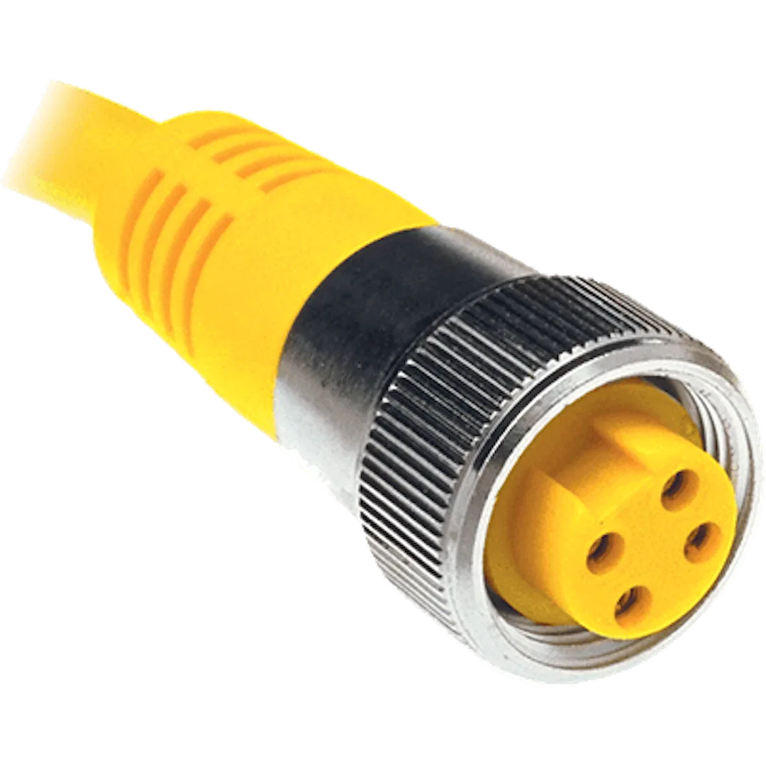 NM4P-01 – MARETRON Marine Network Cable, For Use With NF-NM4P-NF Mini Powertap Connector 1 Meter Length Yellow PVC IP...